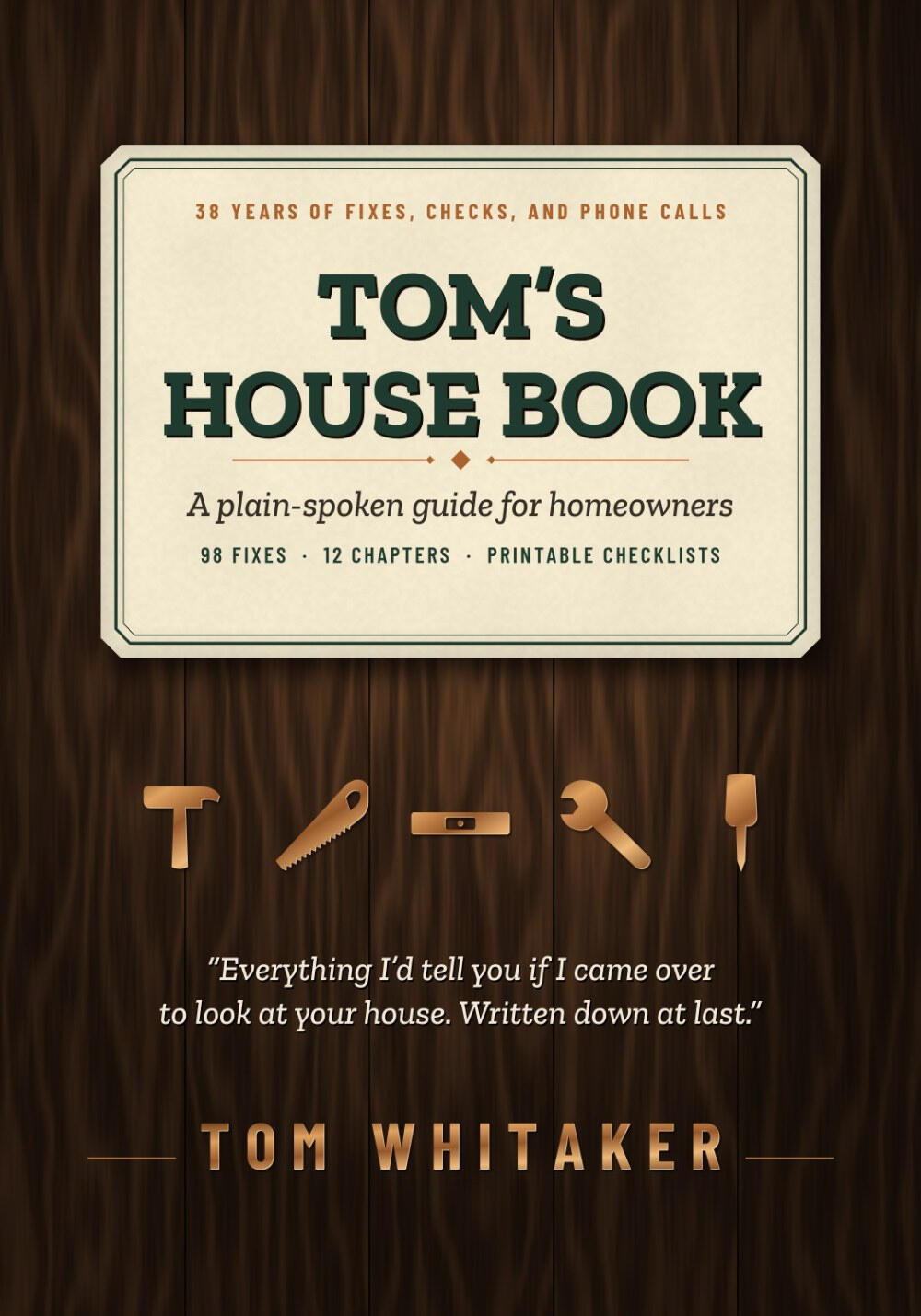 Cover of Tom’s House Book by Tom Whitaker